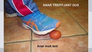 ANAR TREPITJANT OUS

Anar molt lent

 