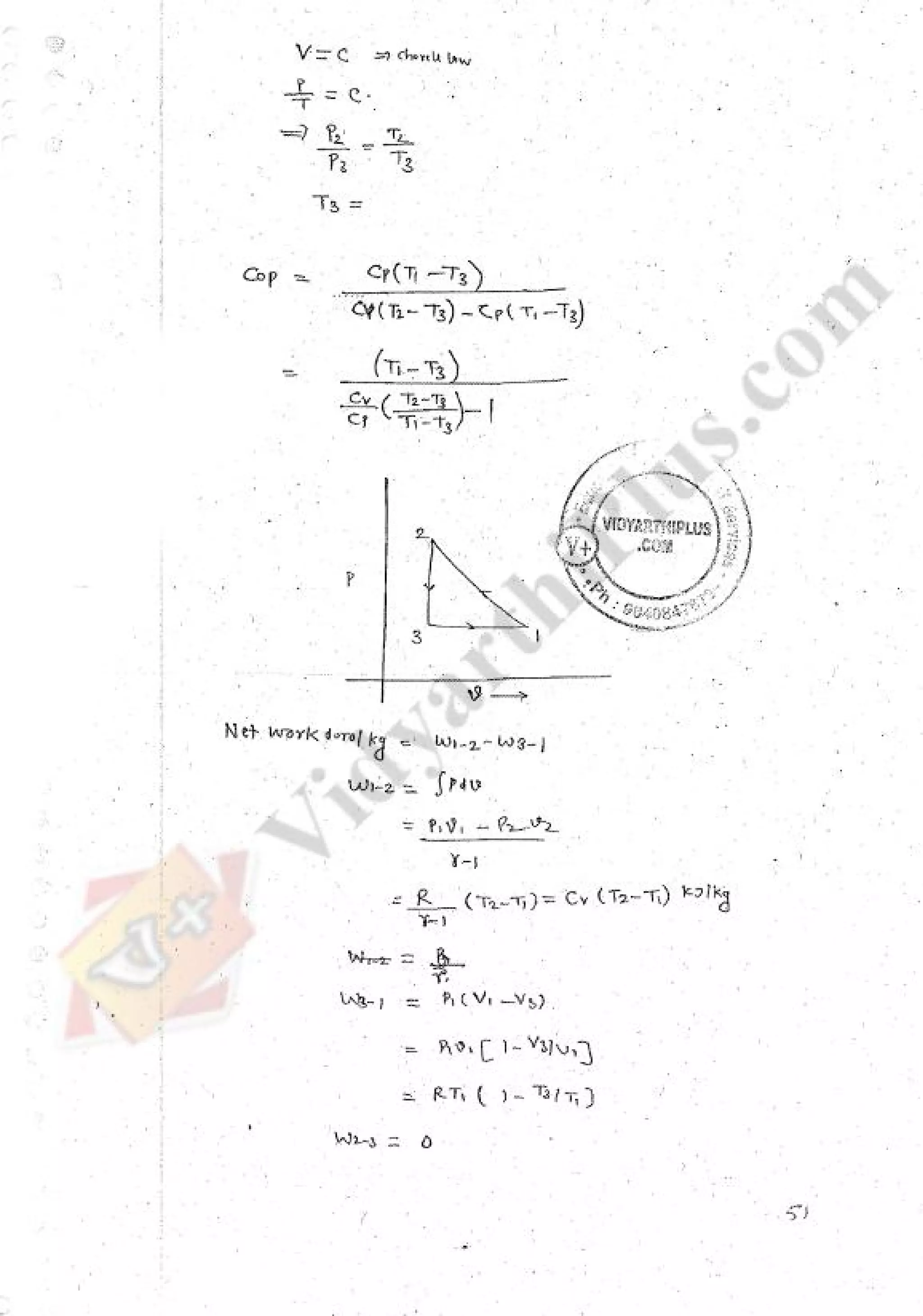 Refregeration & Air Conditioning 1 (RAC) Mechanical Engineering Handwritten classes Notes (Study Materials) for IES PSUs GATE