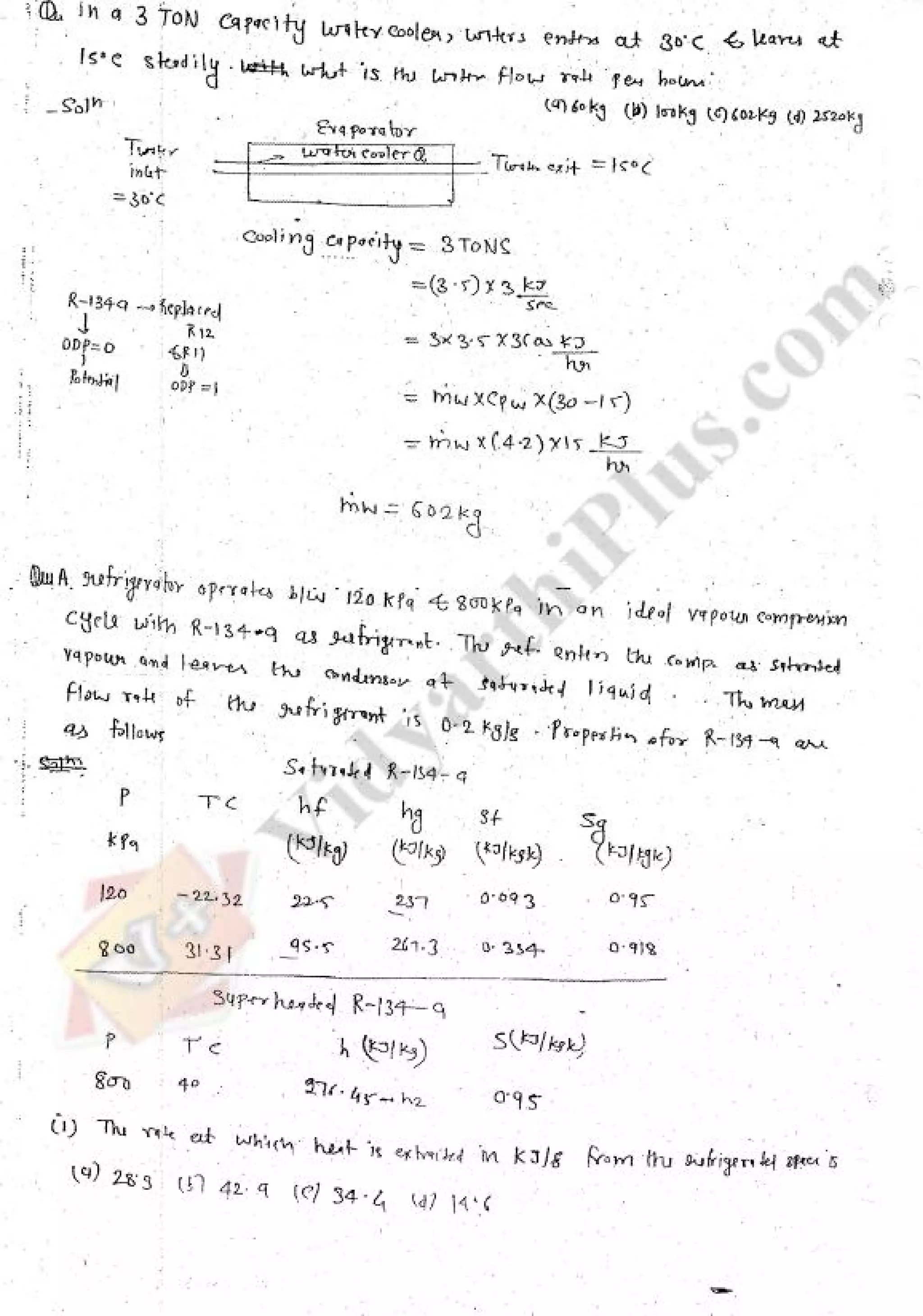 Refregeration & Air Conditioning 1 (RAC) Mechanical Engineering Handwritten classes Notes (Study Materials) for IES PSUs GATE