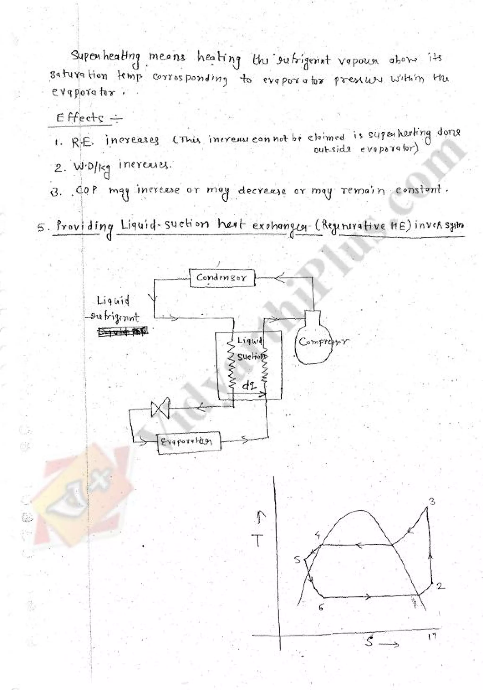 Refregeration & Air Conditioning 1 (RAC) Mechanical Engineering Handwritten classes Notes (Study Materials) for IES PSUs GATE