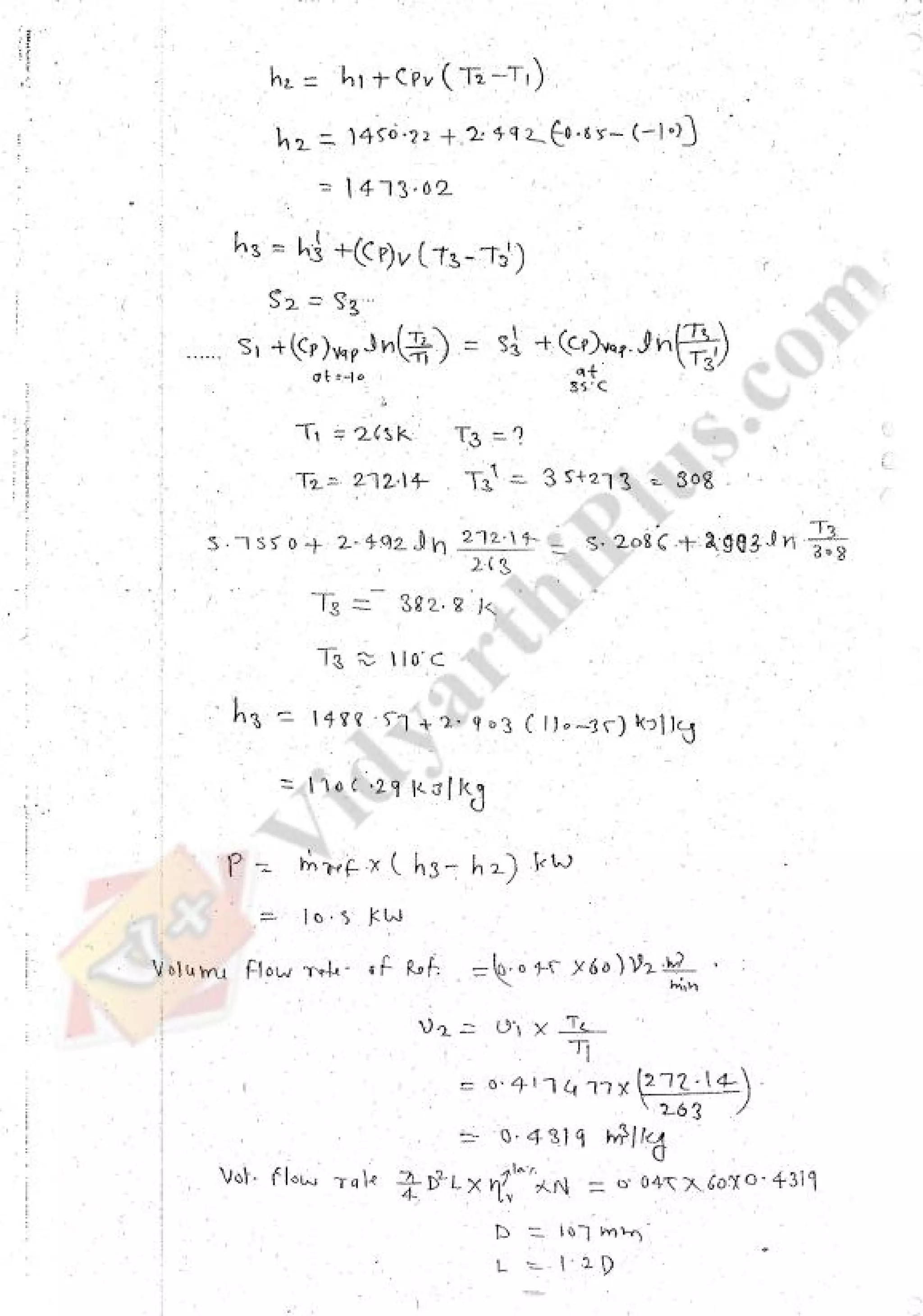Refregeration & Air Conditioning 1 (RAC) Mechanical Engineering Handwritten classes Notes (Study Materials) for IES PSUs GATE