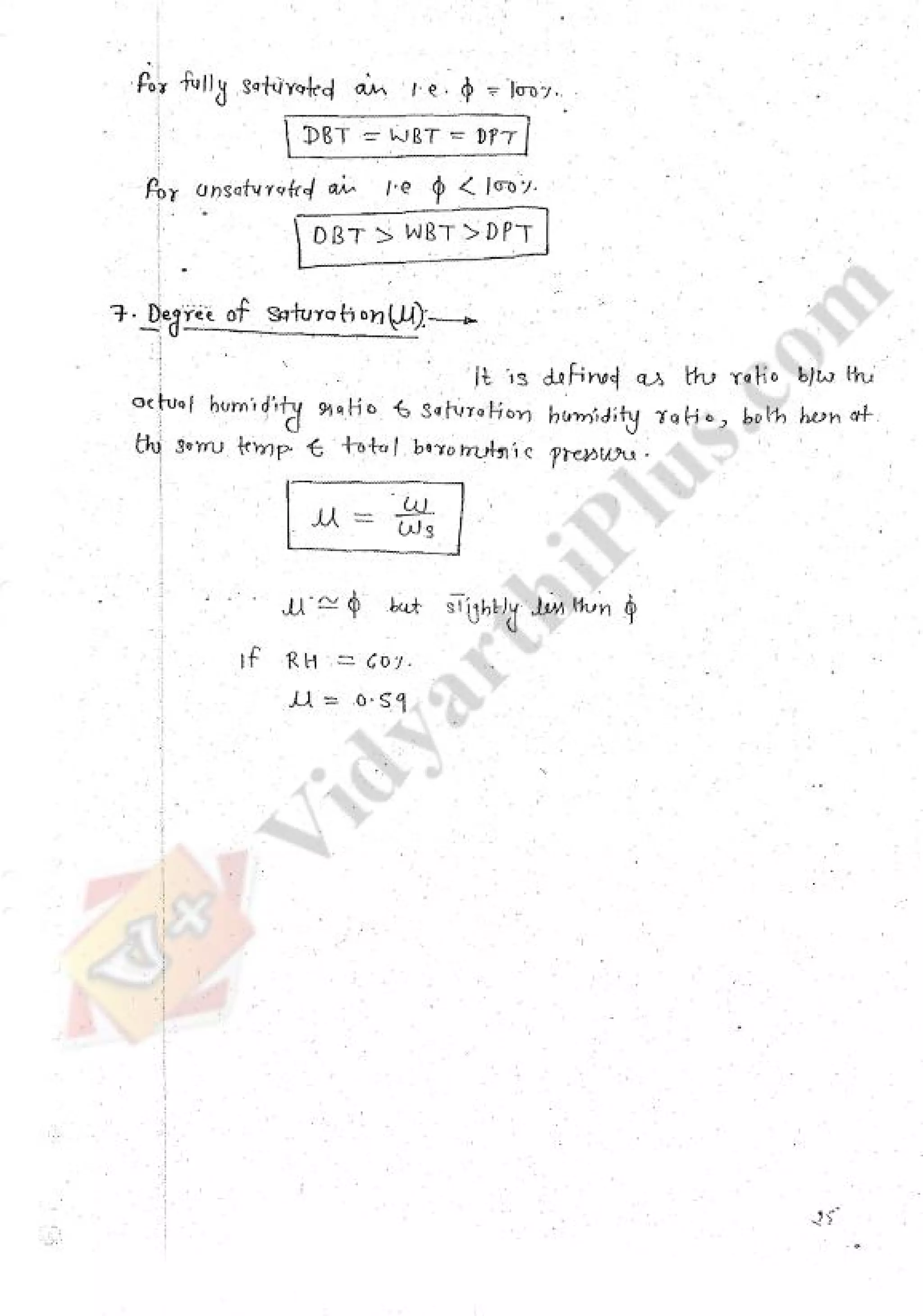Refregeration & Air Conditioning 1 (RAC) Mechanical Engineering Handwritten classes Notes (Study Materials) for IES PSUs GATE