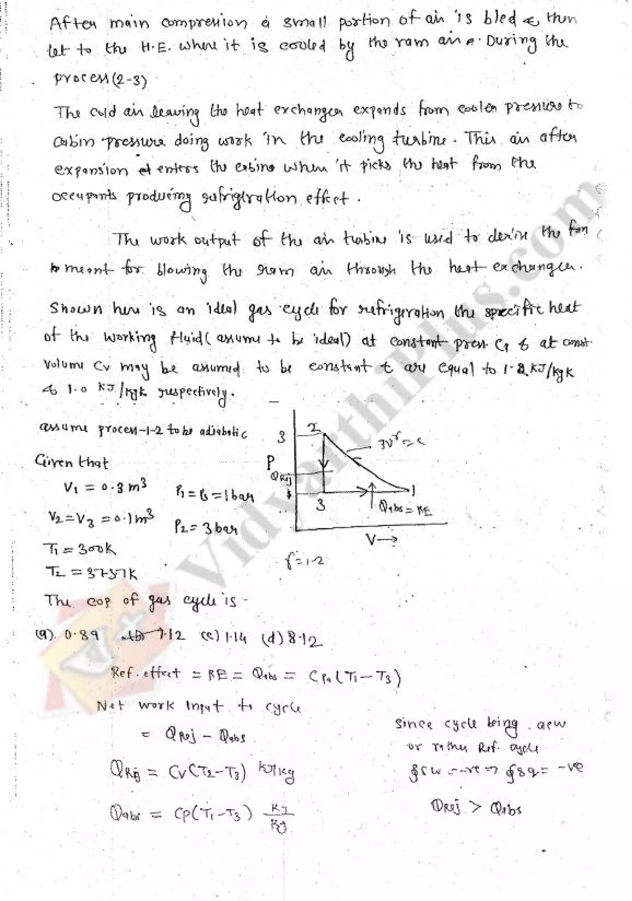 Refregeration & Air Conditioning 1 (RAC) Mechanical Engineering Handwritten classes Notes (Study Materials) for IES PSUs GATE