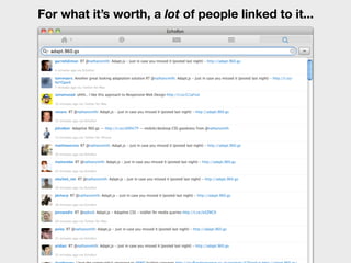 For what it’s worth, a lot of people linked to it...
 