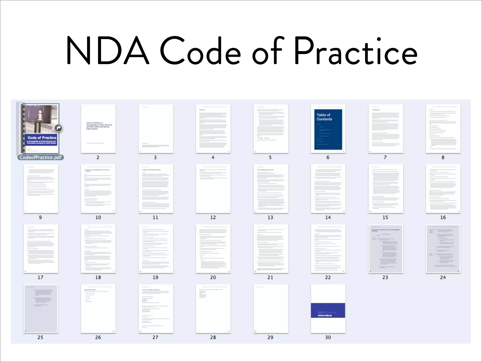NDA Code of Practice
 