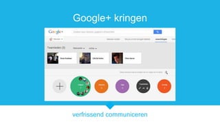 verfrissend communiceren
Google+ kringen
 