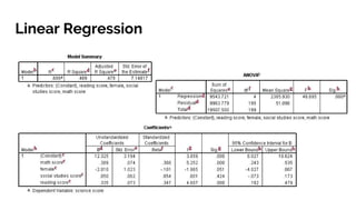 Linear Regression
 