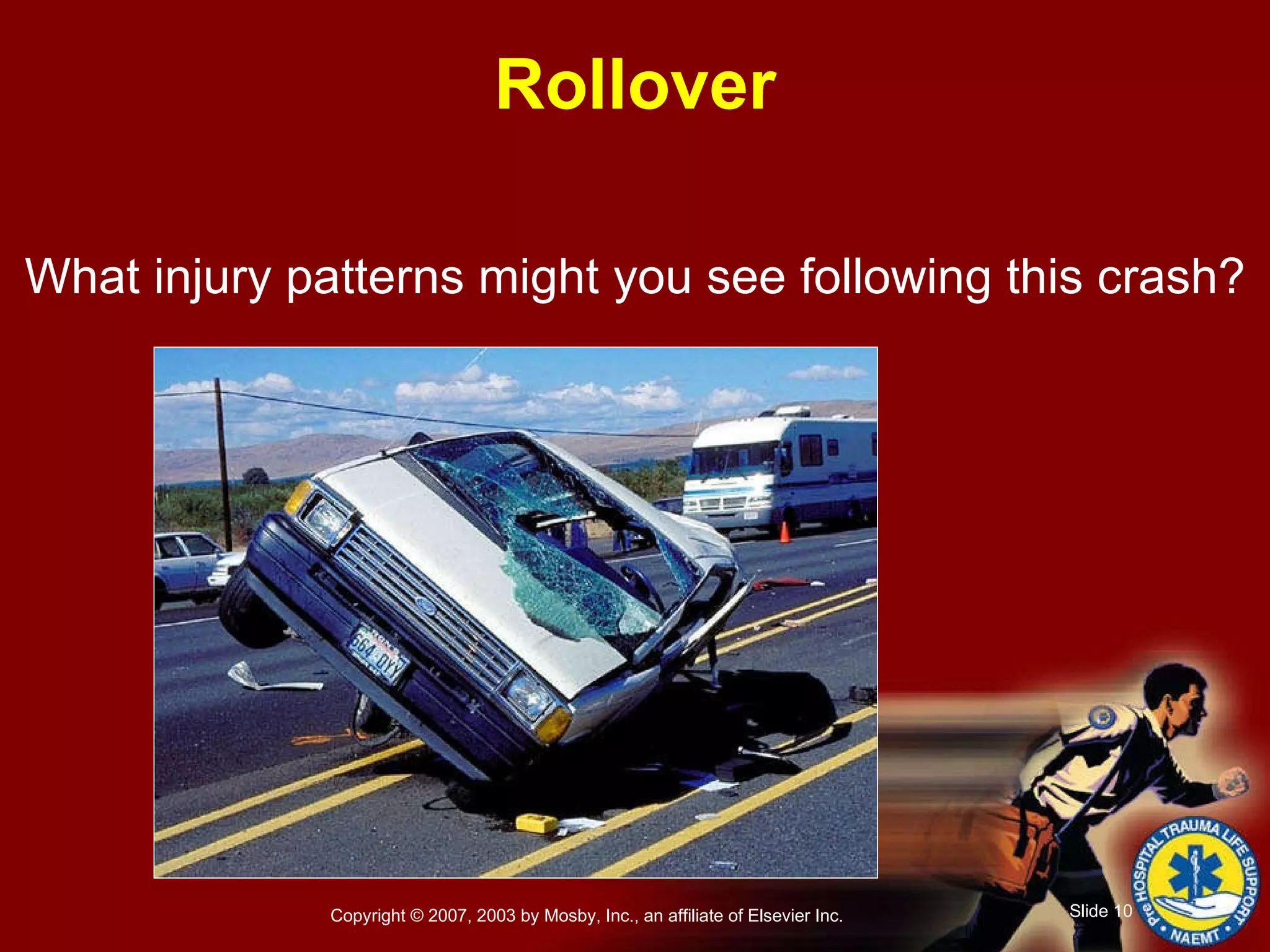 What injury patterns might you see following this crash? Rollover 