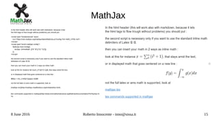 Refreshing computer-skills: markdown, mathjax, jupyter, docker ...