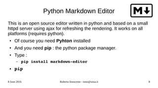 Refreshing computer-skills: markdown, mathjax, jupyter, docker ...