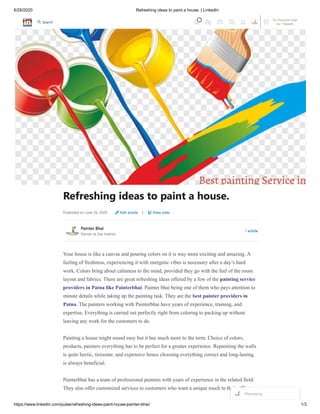 Refreshing ideas to paint a house.