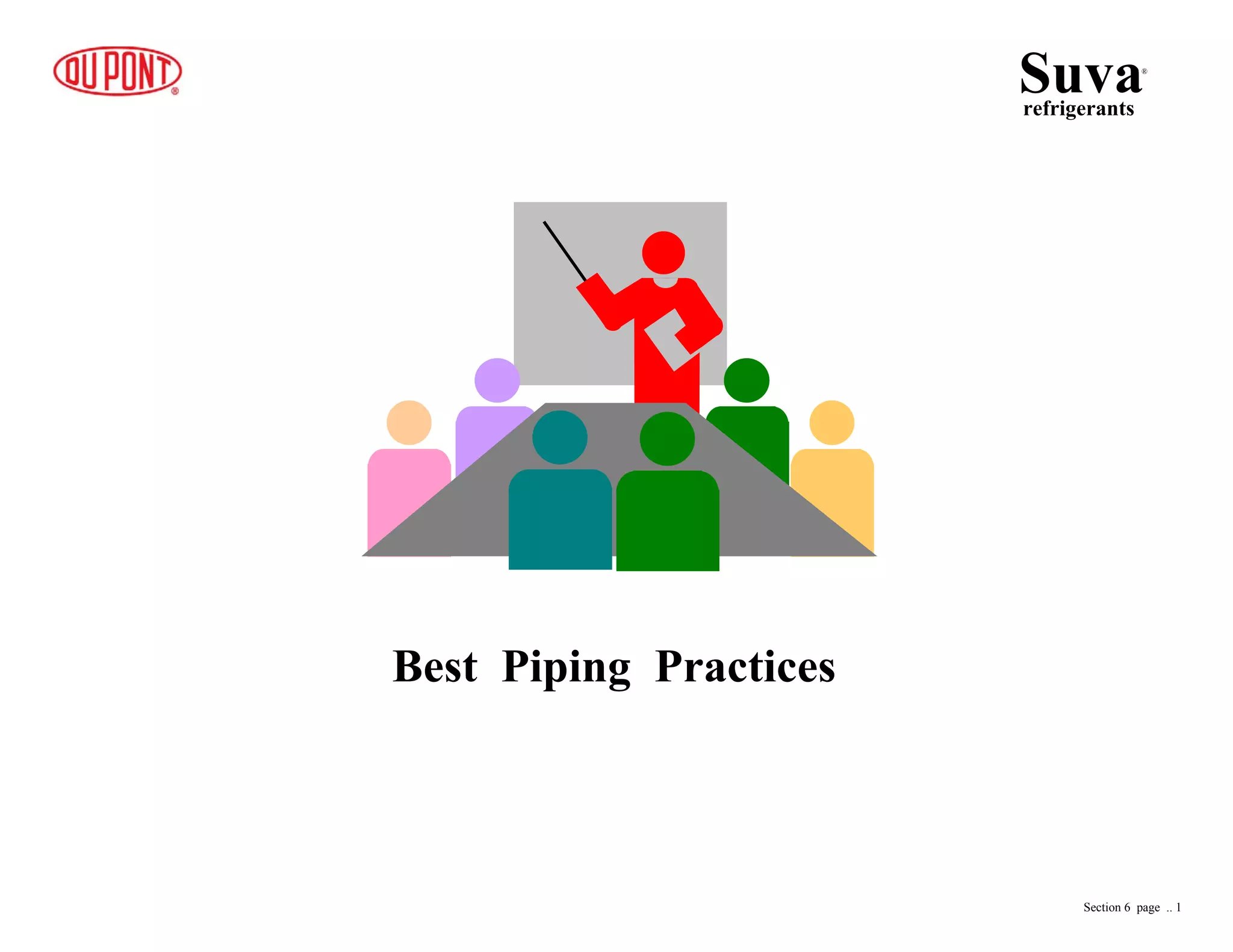 Best Piping Practices
Suvarefrigerants
®
Section 6 page .. 1
 