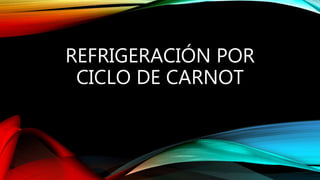 REFRIGERACIÓN POR
CICLO DE CARNOT
 
