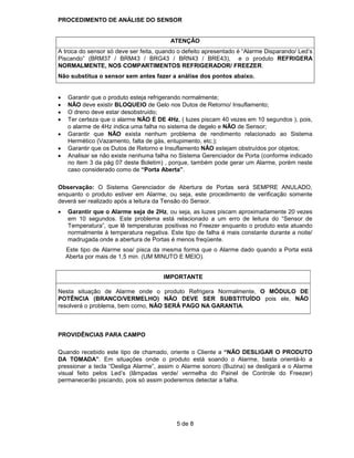 Refrigerador boletim técnico brm crm PDF