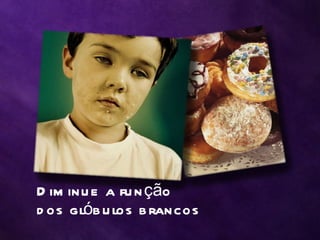 D im inu e a fu n ção
d os glób u los b rancos
 