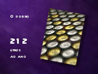 O d ob ro



21 2
litros
ao ano
 
