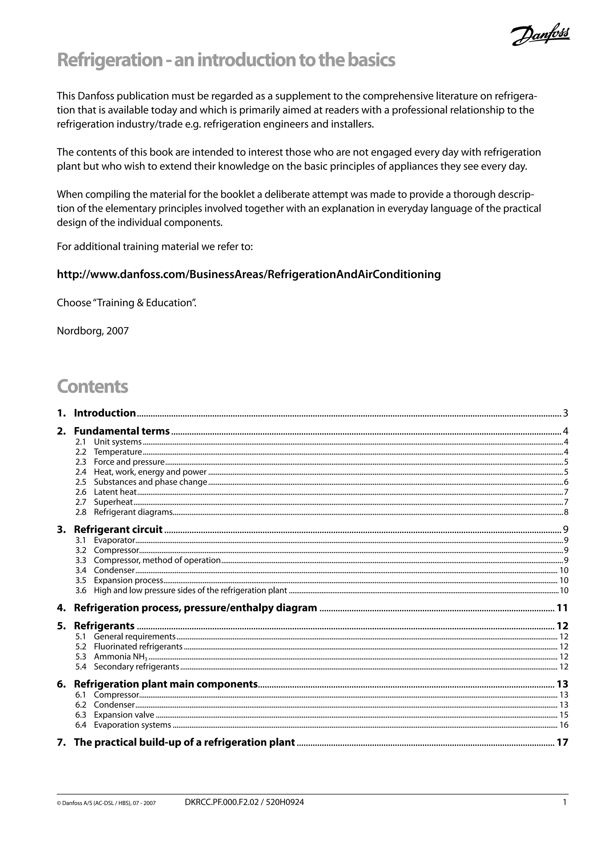 Danfoss Industrial Refrigerationan - An introduction to the basics | PDF