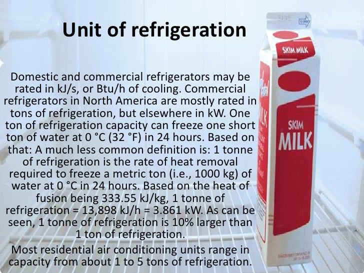 Refrigeration and air conditioning (21 1010)
