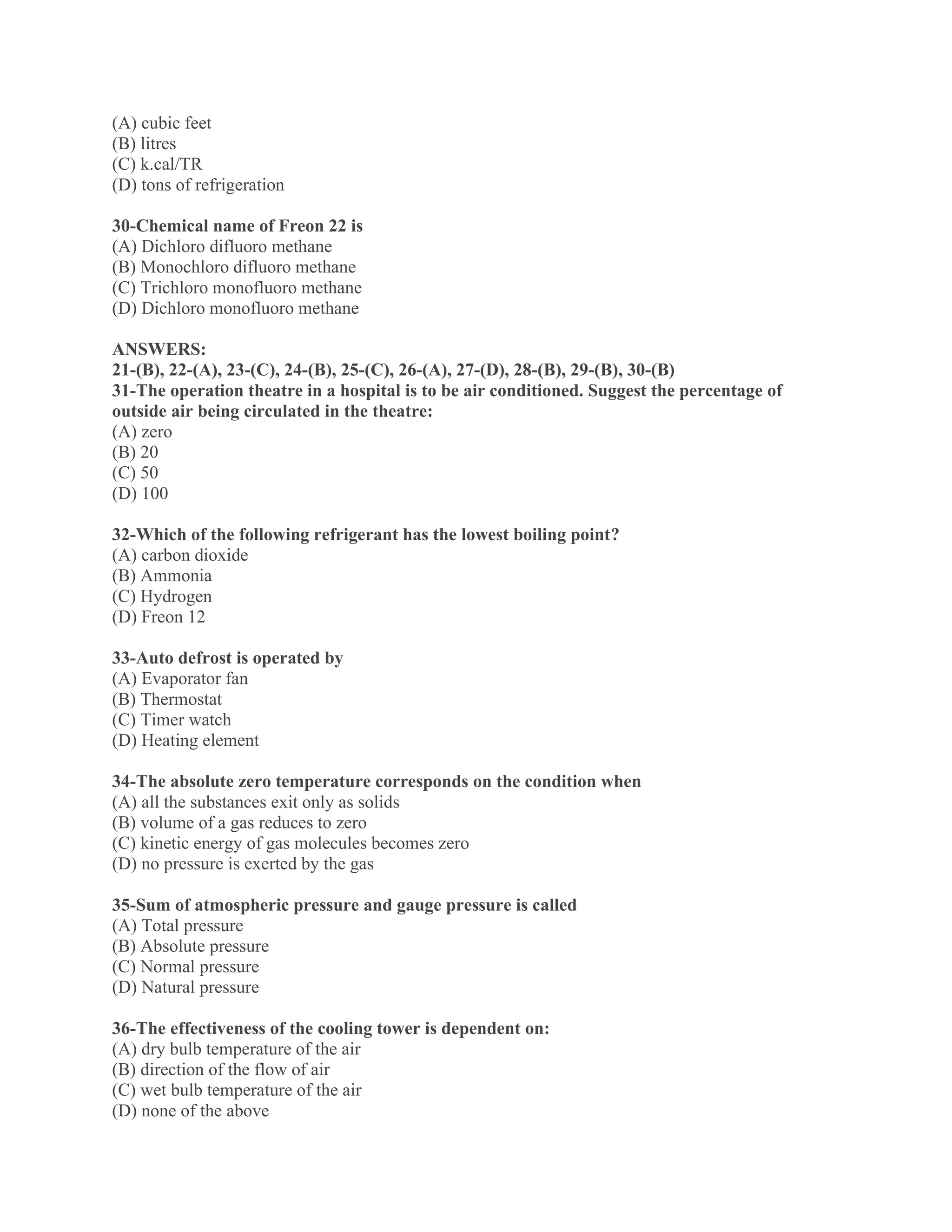 Refrigeration and air conditioning mcq questions converted PDF