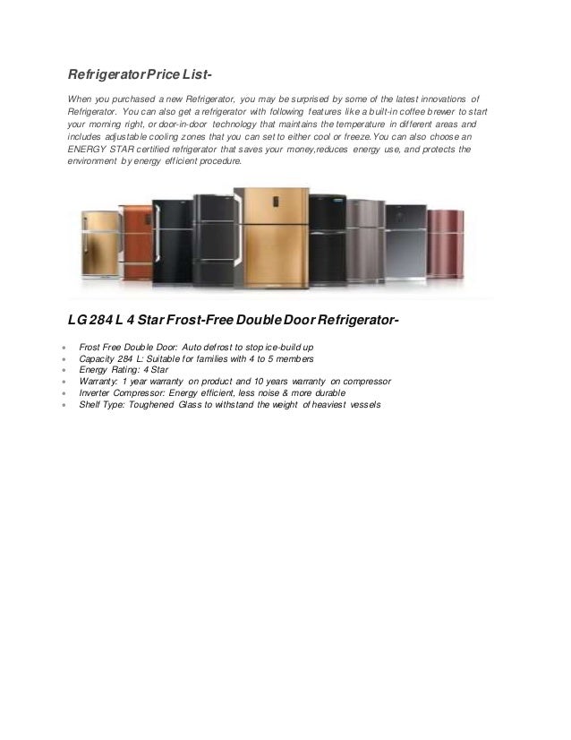 Refrigerator Price List Blog