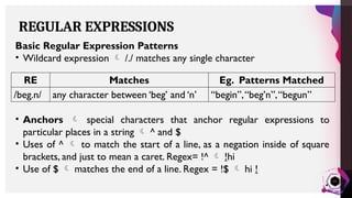 Regular Expressions and Finite State Automata (FSA) | PPTX