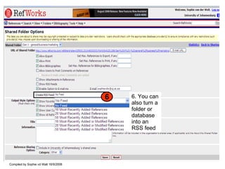 6. You can also turn a folder or database into an RSS feed 6 