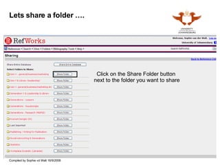 Lets share a folder …. Click on the Share Folder button  next to the folder you want to share 