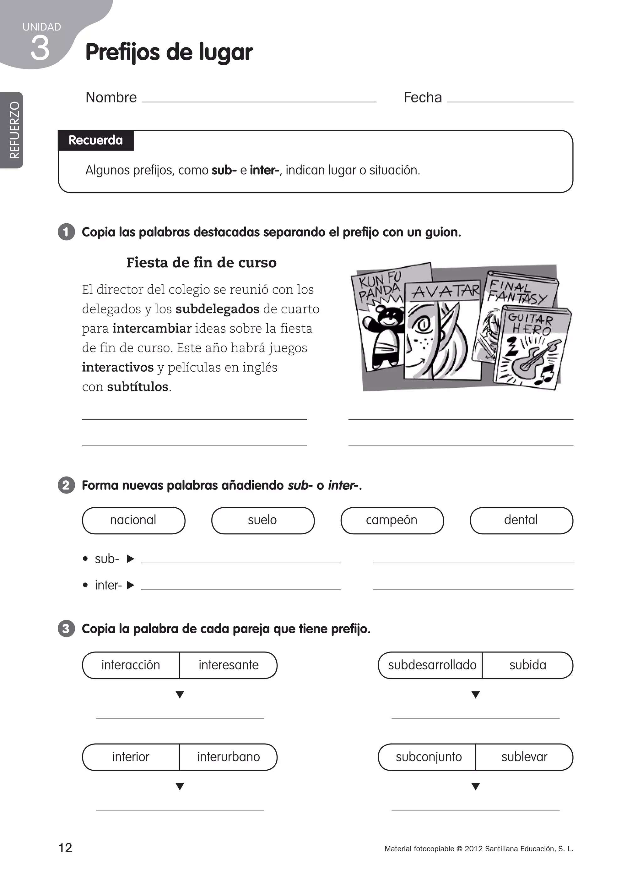 Refuerzo y ampliacion lengua 4º | PDF