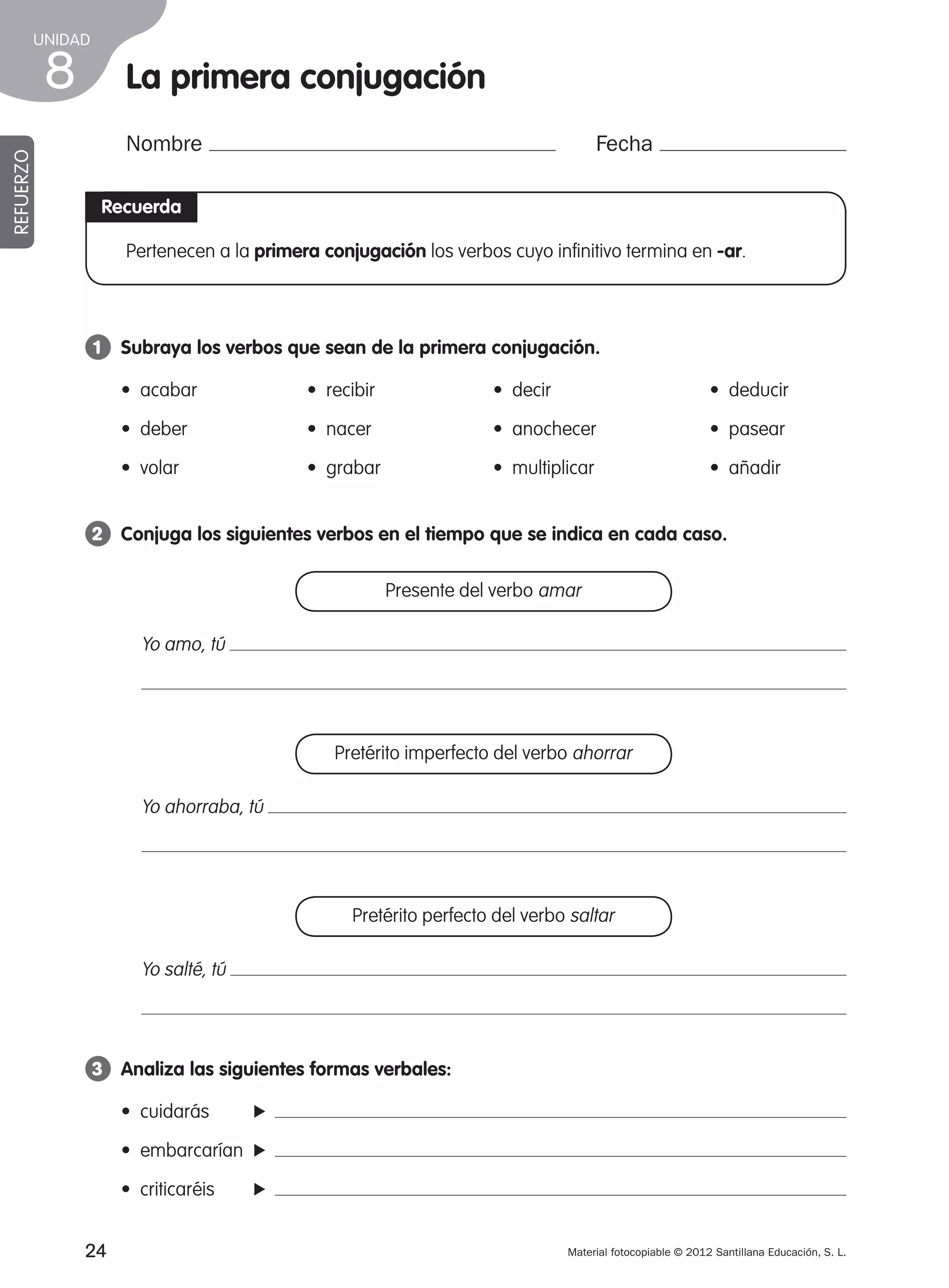 Refuerzo y ampliacion lengua 4º | PDF