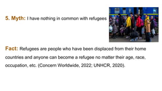 refugeemythsfacts myths and misperceptions slideshare | PPTX