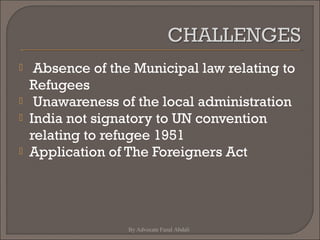 Legal framework for the protection of refugees in India | PPT