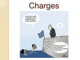 O destino nem
sempre é a
Europa"Cerca de 7,6 milhões fugiram para outras partes da Síria,
enquanto 4 milhões para outros países, principalmente os vizinhos
Turquia, Líbano e Jordânia. Uma pequena parte desses refugiados
busca asilo em países ricos da Europa, especialmente Alemanha
e Suécia".
"Atualmente, há 710 mil afegãos deslocados internamente e mais
de 2,5 milhões de afegãos refugiados em outros países, sendo que
95% deles vivem nos vizinhos Paquistão e Irã. Desde 2002, mais
de 3,8 milhões de pessoas refugiadas no Paquistão voltaram ao
Afeganistão”
 