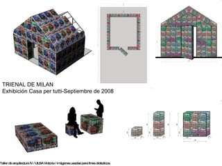TRIENAL DE MILAN Exhibición Casa per tutti-Septiembre de 2008 Taller de arquitectura IV / ULSA Victoria / imágenes usadas con fines didácticos.   