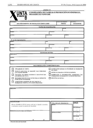 3.292         DIARIO OFICIAL DE GALICIA                                  No 49 L Venres, 10 de marzo de 2000




    Decreto 50/2000, do 20 de xaneiro, polo que se refunde e actualiza
    a normativa vixente en materia de xuventude.
 