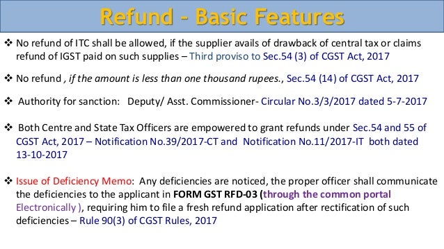 Refund Under Gst 19 12 17