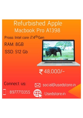Refurbished  apple macbook pro a1398 