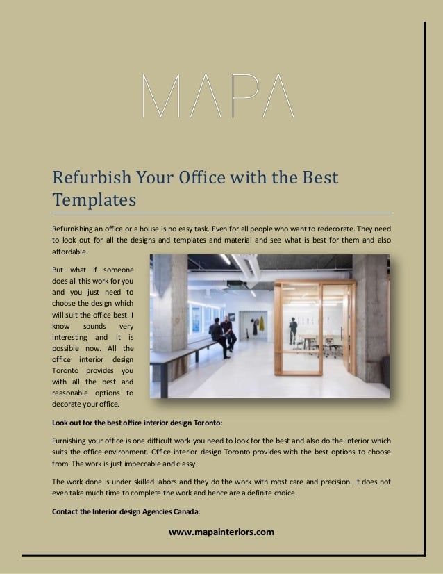 Refurbish Your Office With The Best Templates
