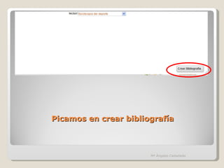 Picamos en crear bibliografía Mª Ángeles Castañeda 