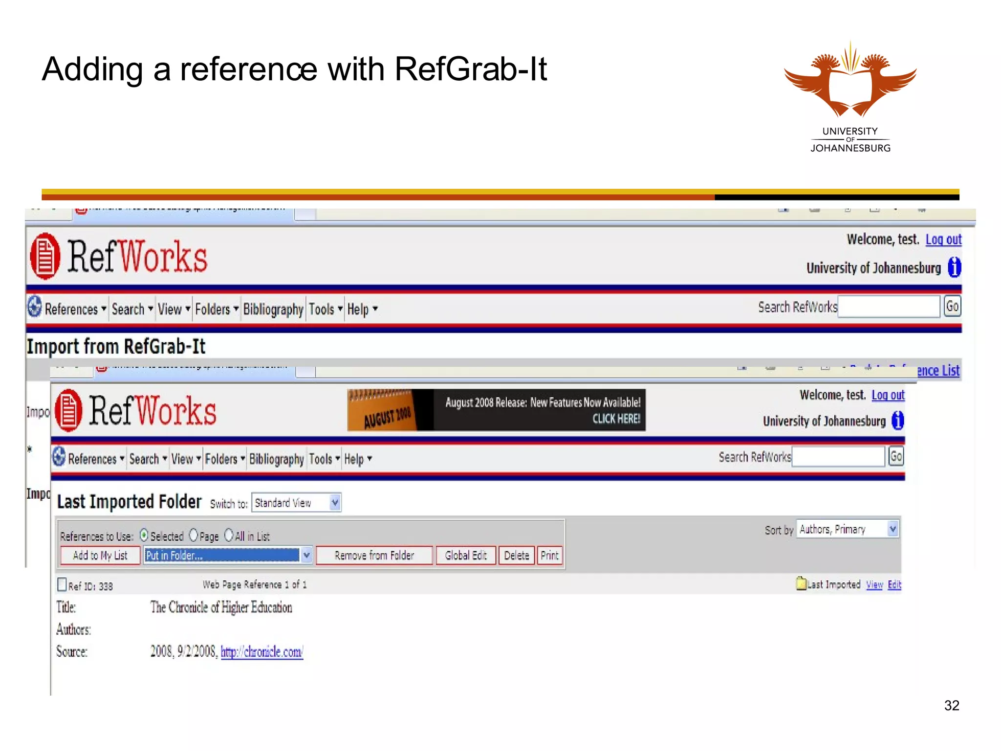Adding a reference with RefGrab-It 
