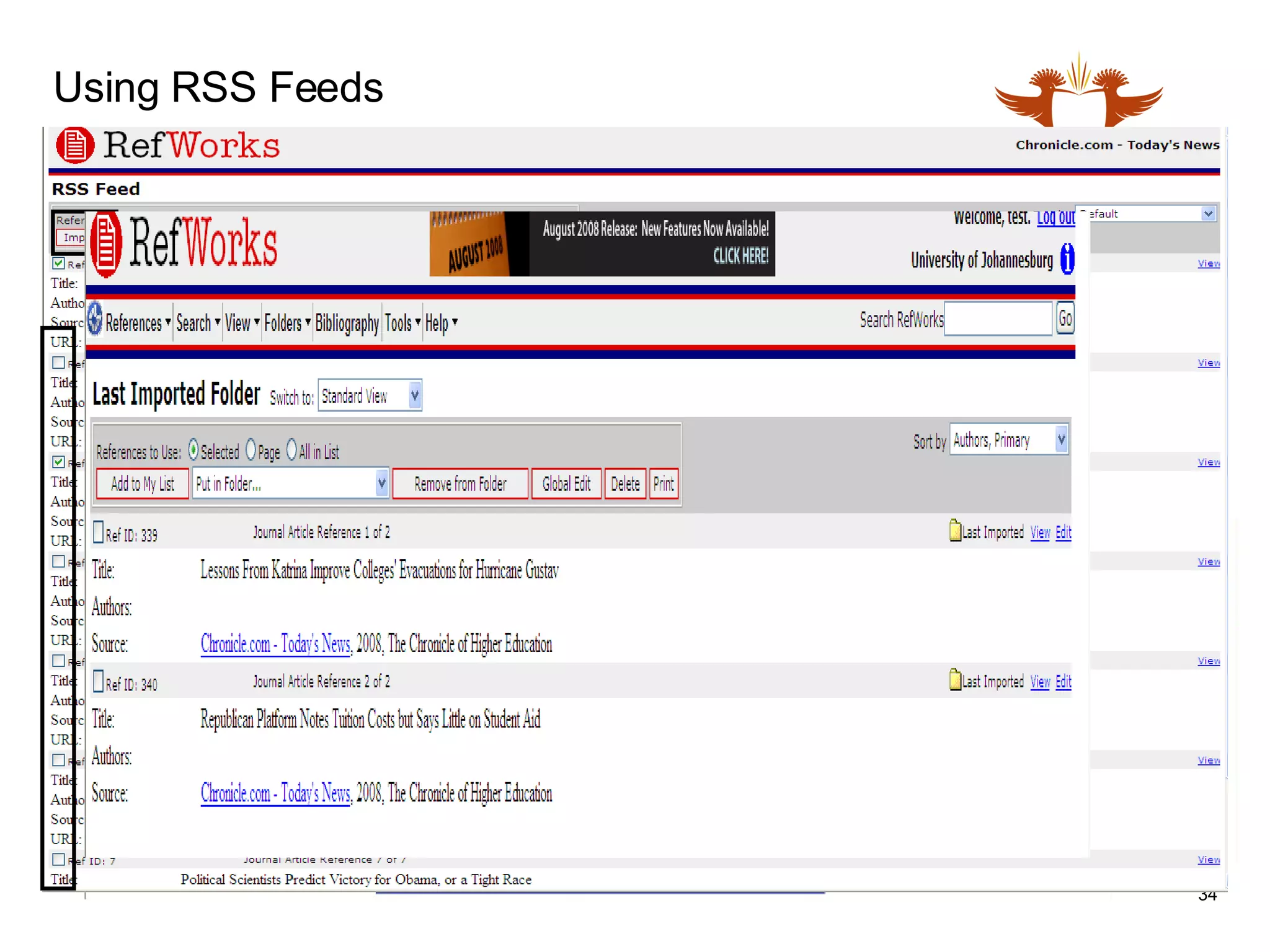 Using RSS Feeds 