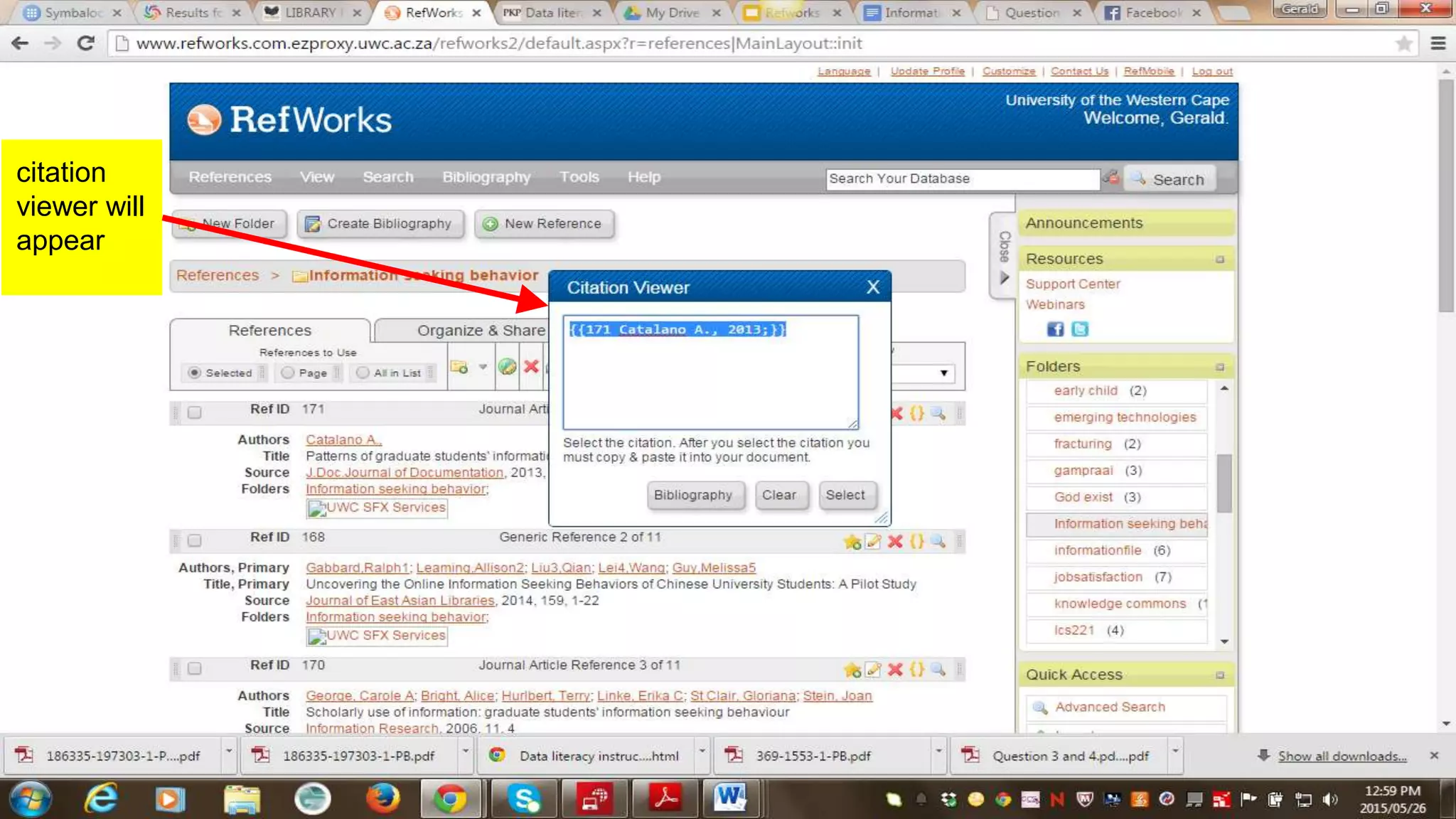 citation
viewer will
appear
 