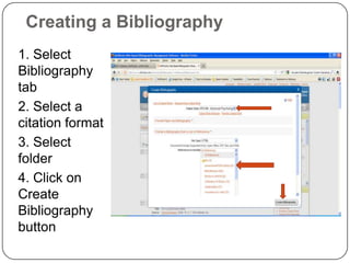 Exporting from “Summon” (cont.)Select the desired format for your results, then click on the RefWorks tab.