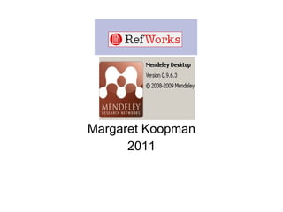 Margaret Koopman 2011 
