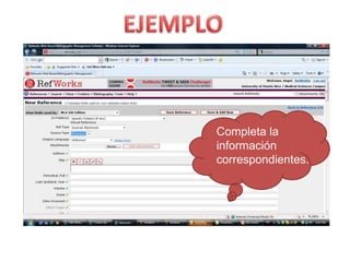 EJEMPLOCompleta la información correspondientes.