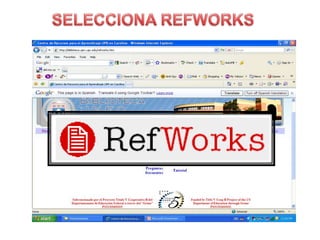 SELECCIONA REFWORKS