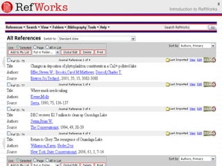 Refworks Download Refworks Overview | PPT