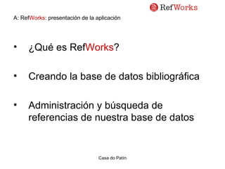 How Ref Works RefWorks.ppt