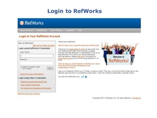 Direct Import to RefWorks
 
