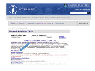 CHOOSE WEB OF SCIENCE
 