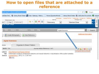 How to open files that are attached to a
reference
 